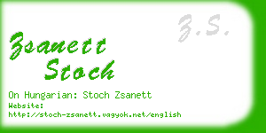 zsanett stoch business card